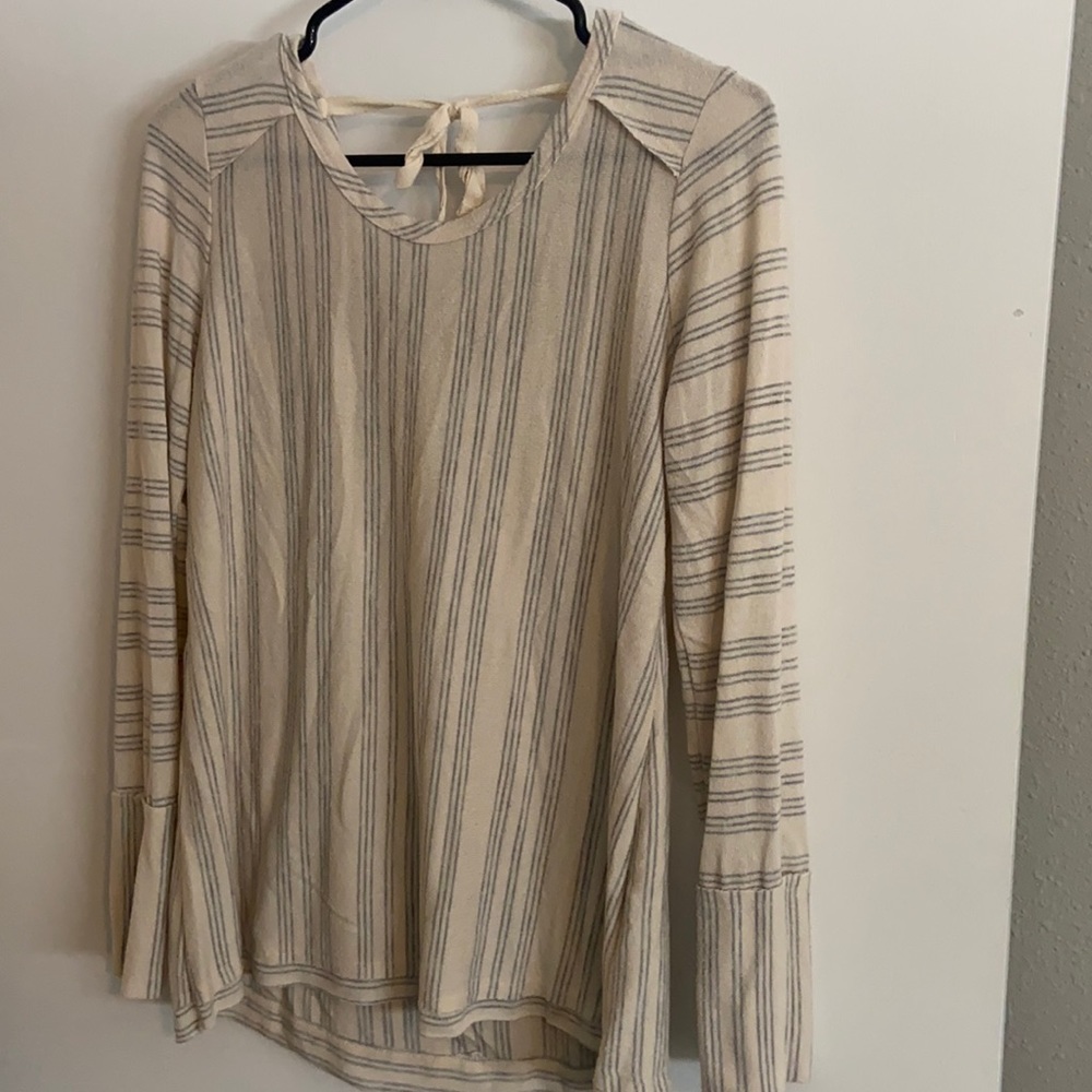 Blue striped top